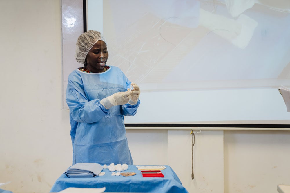 Valerie from Ghana takes part in Mercy Ships programs, bringing training back to her own students.
