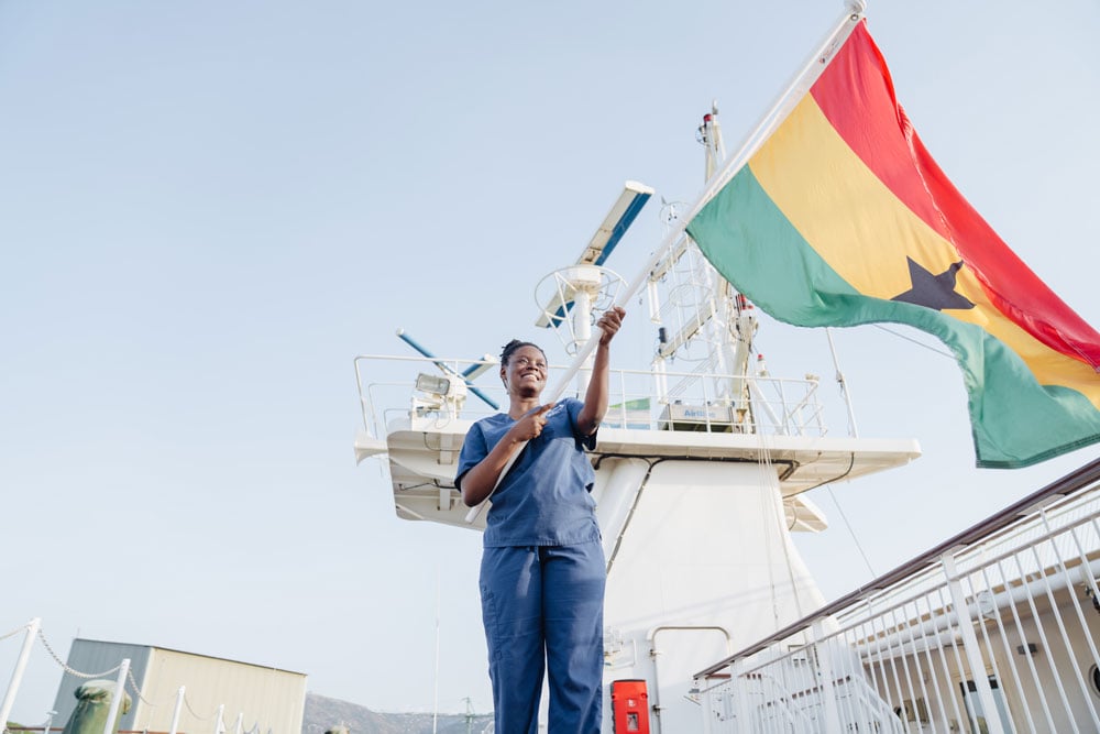 Hillary comes form Ghana to serve with Mercy Ships, bringing hope and healing.