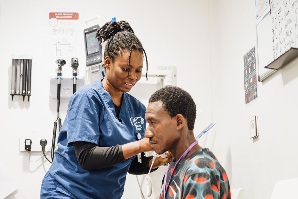 Hillary serves as a nurse with Mercy Ships, furthering her training and helping those in need of surgery.