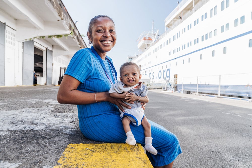 Alfredo struggled to eat due to the cleft condition causing him to lose weight rapidly. After joining Mercy Ships Infant Feeding Program, he continues to grow!