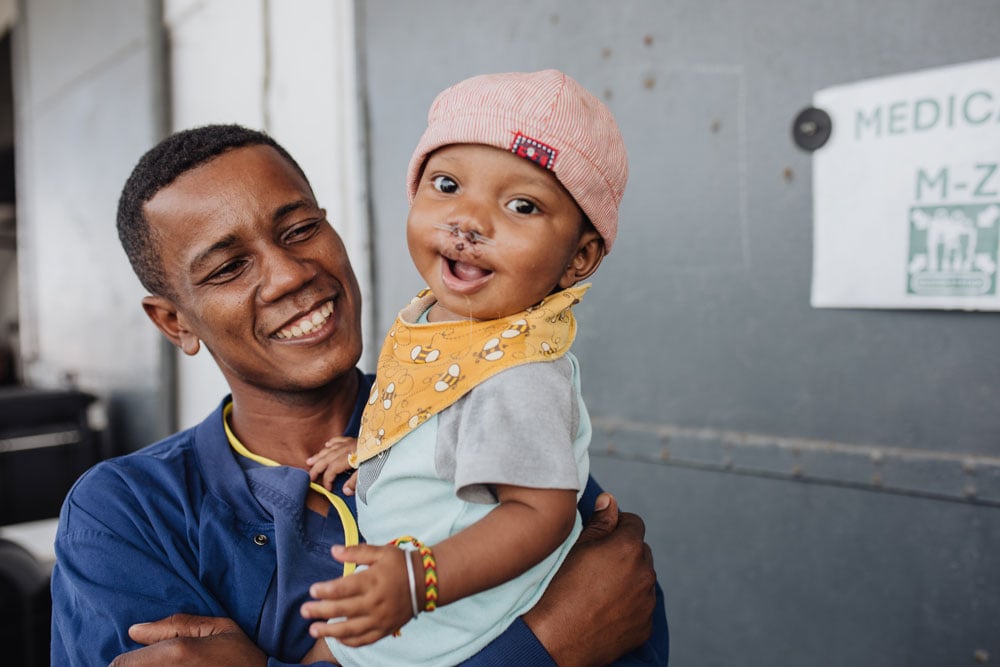 Alfredo awaits free surgery to repair the cleft lip and palate he was born with.